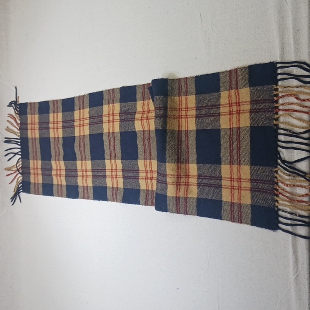 Vintage Christain Dior Monsieur Scarf Cashmaire Plaid Acrylic Made In Japan 80s - Picture 2 of 6